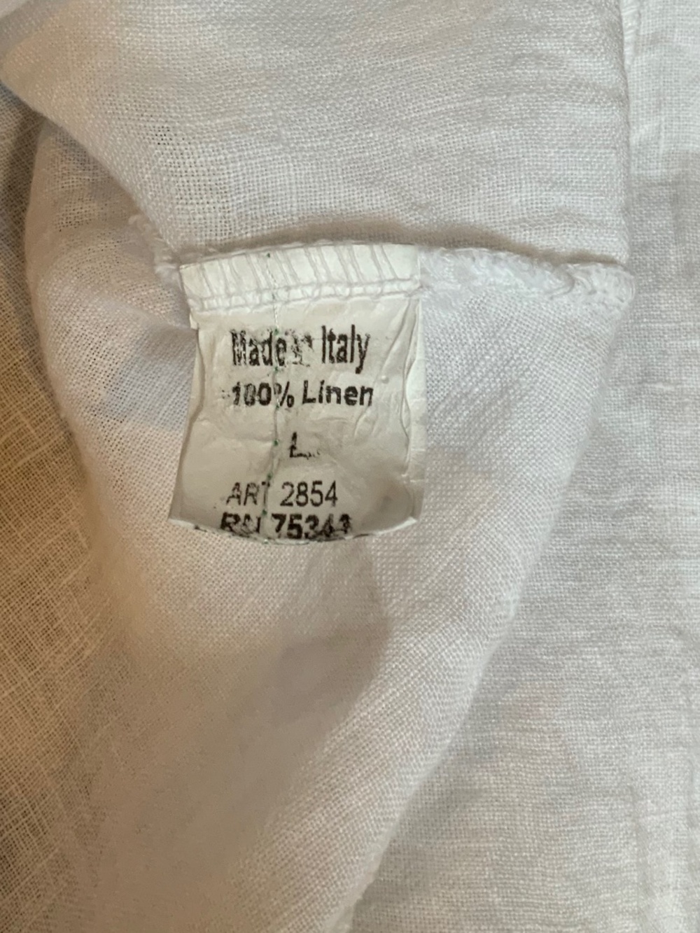 Terzo Millennio White L Linen Dress Lightweight Coastal Cottagecore Beach - Picture 7 of 8